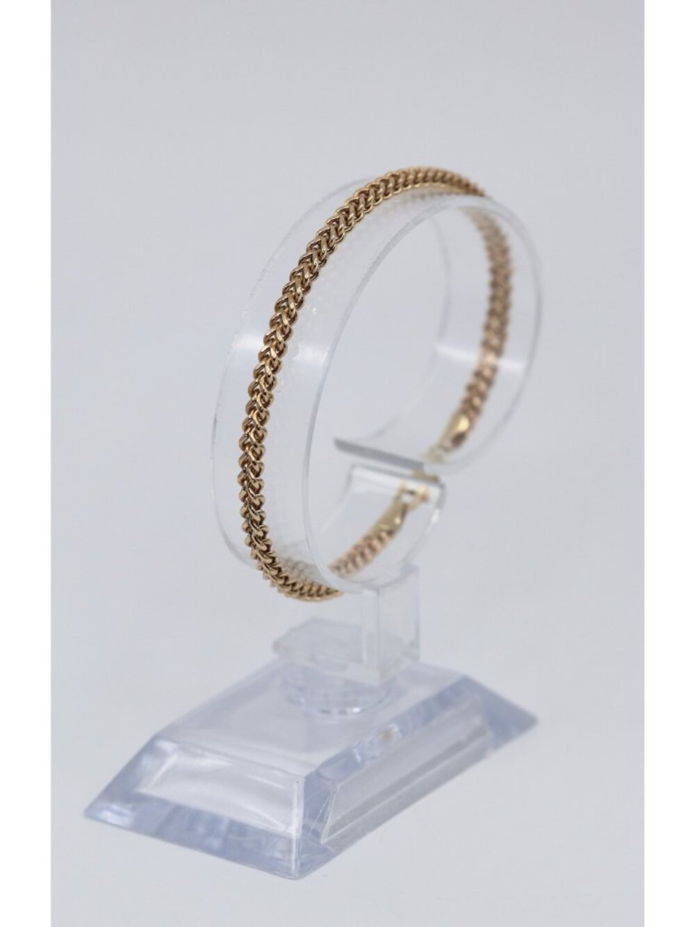 Beautiful 10K Karat Solid Yellow Gold Designer Franco Link Bracelet - 7" Length - Picture 3 of 13